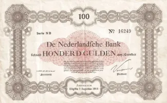 Netherlands 100 Gulden, 1914 obverse