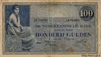 Netherlands 100 Gulden, 1921-1929 obverse