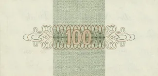 Netherlands 100 Gulden, 1945 reverse