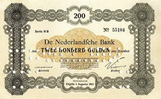 Netherlands 200 Gulden, 1914 obverse