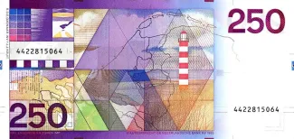 Netherlands 250 Gulden, 1985 reverse