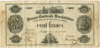 Neuchtel 100 Francs, 1856