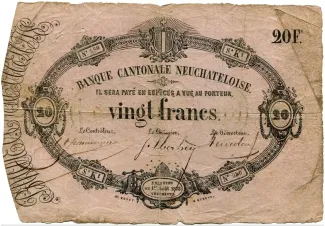 Neuchtel 20 Francs, 1872-1879