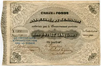 Neuchtel 25 Francs, 1848