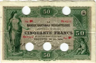 Neuchtel 50 Francs, 1883-1905