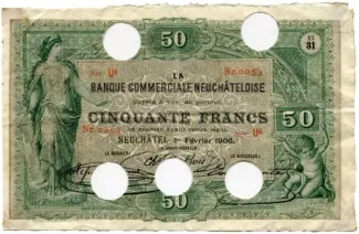 Neuchtel 50 Francs, 1883-1906