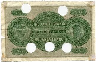Neuchtel 50 Francs, 1883-1906 reverse