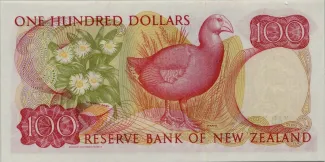 New Zealand 100 Dollars - Elizabeth II, 1981-1989 reverse