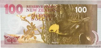 New Zealand 100 Dollars, 1992 reverse