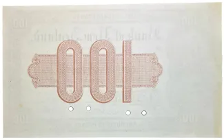 New Zealand 100 Pounds, 1895-1929 reverse