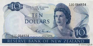 New Zealand 10 Dollars - Elizabeth II, 1977 image