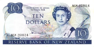 New Zealand 10 Dollars - Elizabeth II, 1989 image