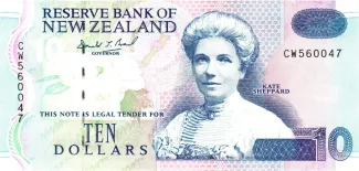 New Zealand 10 Dollars, 1994 image