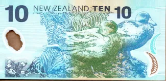 New Zealand 10 Dollars, 1999-2013 reverse