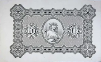 New Zealand 10 Pounds, 1865-1866 reverse