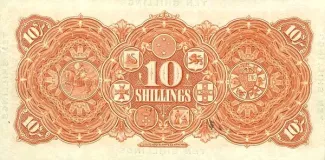 New Zealand 10 Shillings - Victoria, 1923 reverse