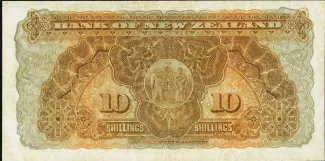 New Zealand 10 Shillings, 1917-1918 reverse