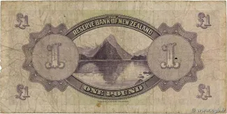 New Zealand 1 Pound, 1934 reverse