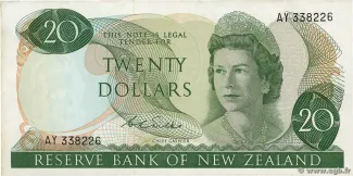 New Zealand 20 Dollars - Elizabeth II, 1977 image
