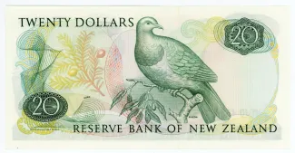 New Zealand 20 Dollars - Elizabeth II, 1981-1992 reverse