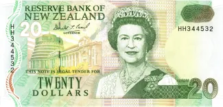 New Zealand 20 Dollars - Elizabeth II, 1994 image
