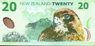 New Zealand 20 Dollars - Elizabeth II, 1999-2014 reverse