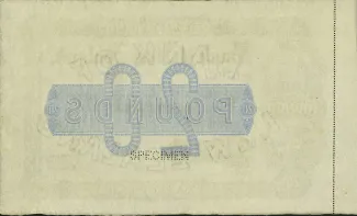 New Zealand 20 Pounds, 1920 reverse