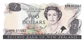 New Zealand 2 Dollars - Elizabeth II, 1989 image