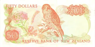 New Zealand 50 Dollars - Elizabeth II, 1981-1992 reverse