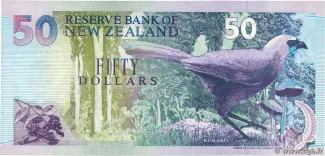 New Zealand 50 Dollars, 1992 reverse