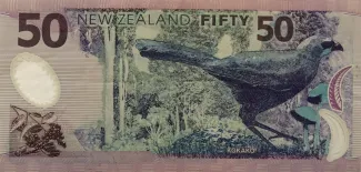 New Zealand 50 Dollars, 1999-2014 reverse
