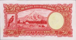 New Zealand 50 Pounds, 1940-1967 reverse
