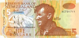 New Zealand 5 Dollars, 1997 image