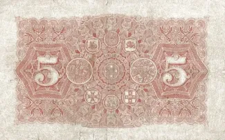 New Zealand 5 Pounds - Victoria, 1905 reverse