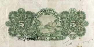 New Zealand 5 Pounds, 1917-1919 reverse
