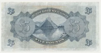New Zealand 5 Pounds, 1934 reverse
