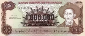 Nicaragua 1.000.000 Córdobas, 1990 image
