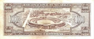 Nicaragua 1.000 Córdobas, 1953-1960 reverse