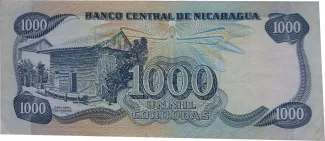 Nicaragua 1.000 Córdobas, 1984 reverse
