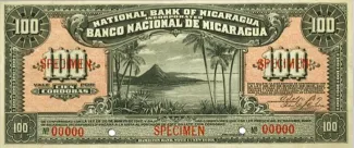 Nicaragua 100 Córdobas, 1912 image