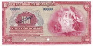 Nicaragua 100 Córdobas, 1939 image