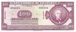 Nicaragua 100 Córdobas, 1960 image