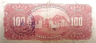 Nicaragua 100 Pesos, 1910 reverse