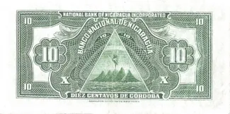 Nicaragua 10 Centavos, 1938 reverse