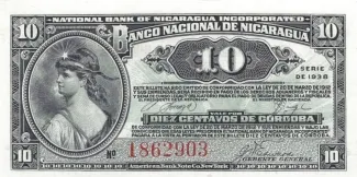 Nicaragua 10 Centavos, 1938 image