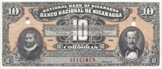 Nicaragua 10 Córdobas, 1912 image
