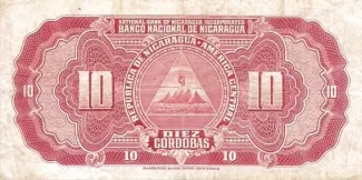 Nicaragua 10 Córdobas, 1935 reverse