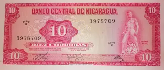 Nicaragua 10 Córdobas, 1972 image