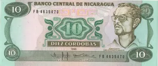 Nicaragua 10 Córdobas, 1985 image