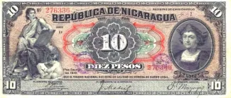 Nicaragua 10 Pesos, 1910